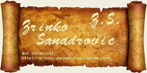 Zrinko Sanadrović vizit kartica
